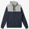 Mens Quiksilver Sweatshirts & Hoodies | Keller Zip-Up Hoodie Navy Blazer Heather