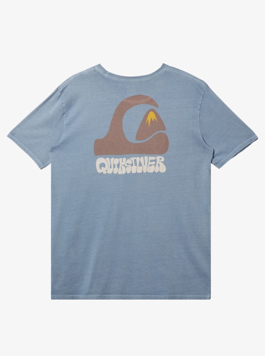 Mens Quiksilver Tees | Andy Y Andy T-Shirt Blue Shadow