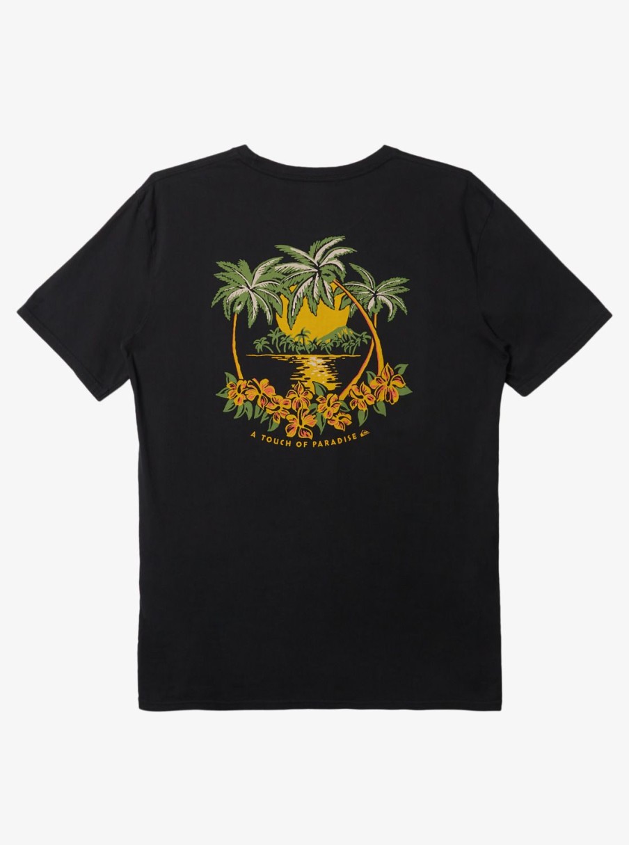 Mens Quiksilver Tees | Island Cap Mtz T-Shirt Black