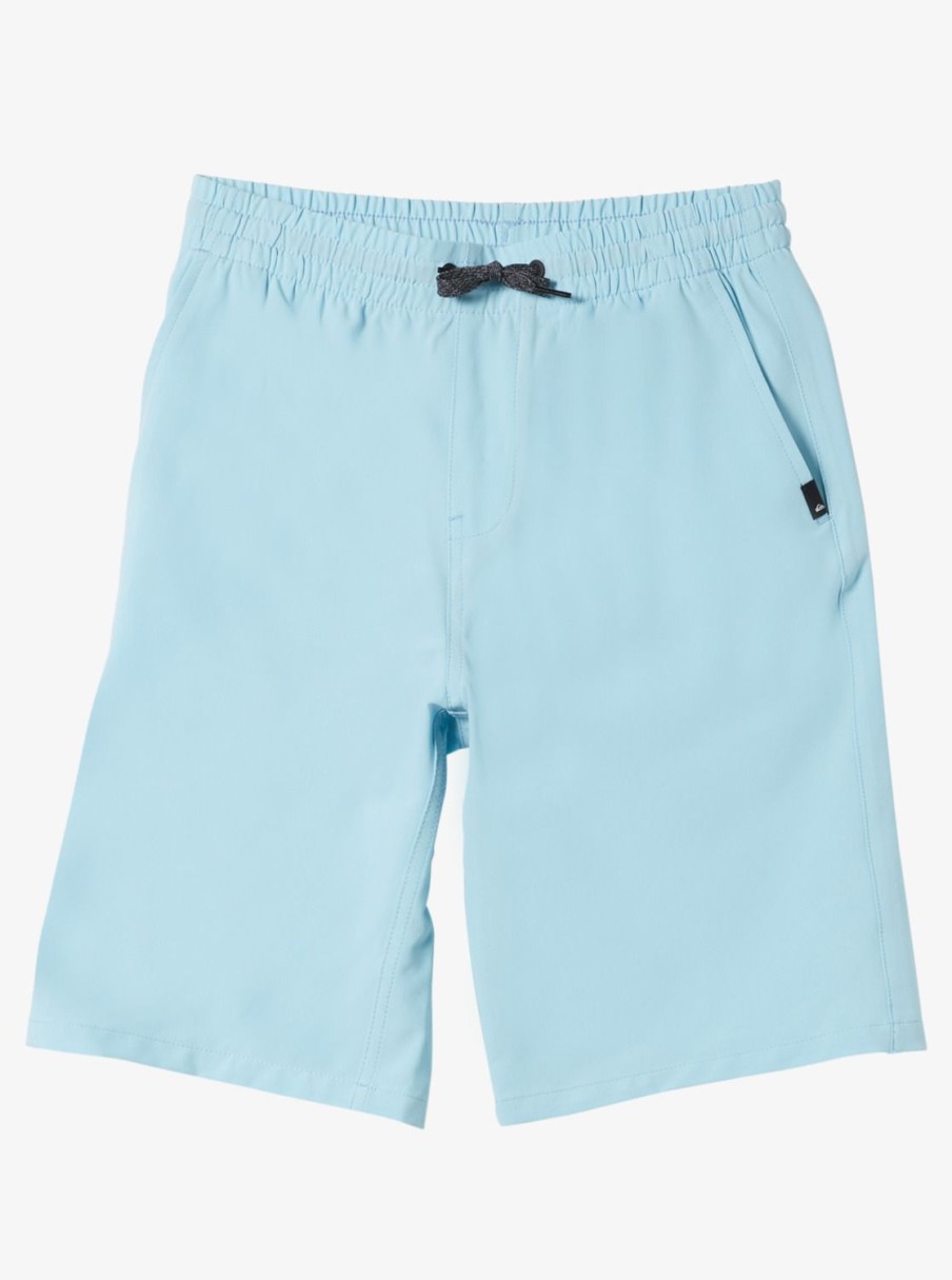 Boys Quiksilver Shorts | Boy'S 8-16 Ocean Elastic 18" Amphibian Boardshorts Sky Blue