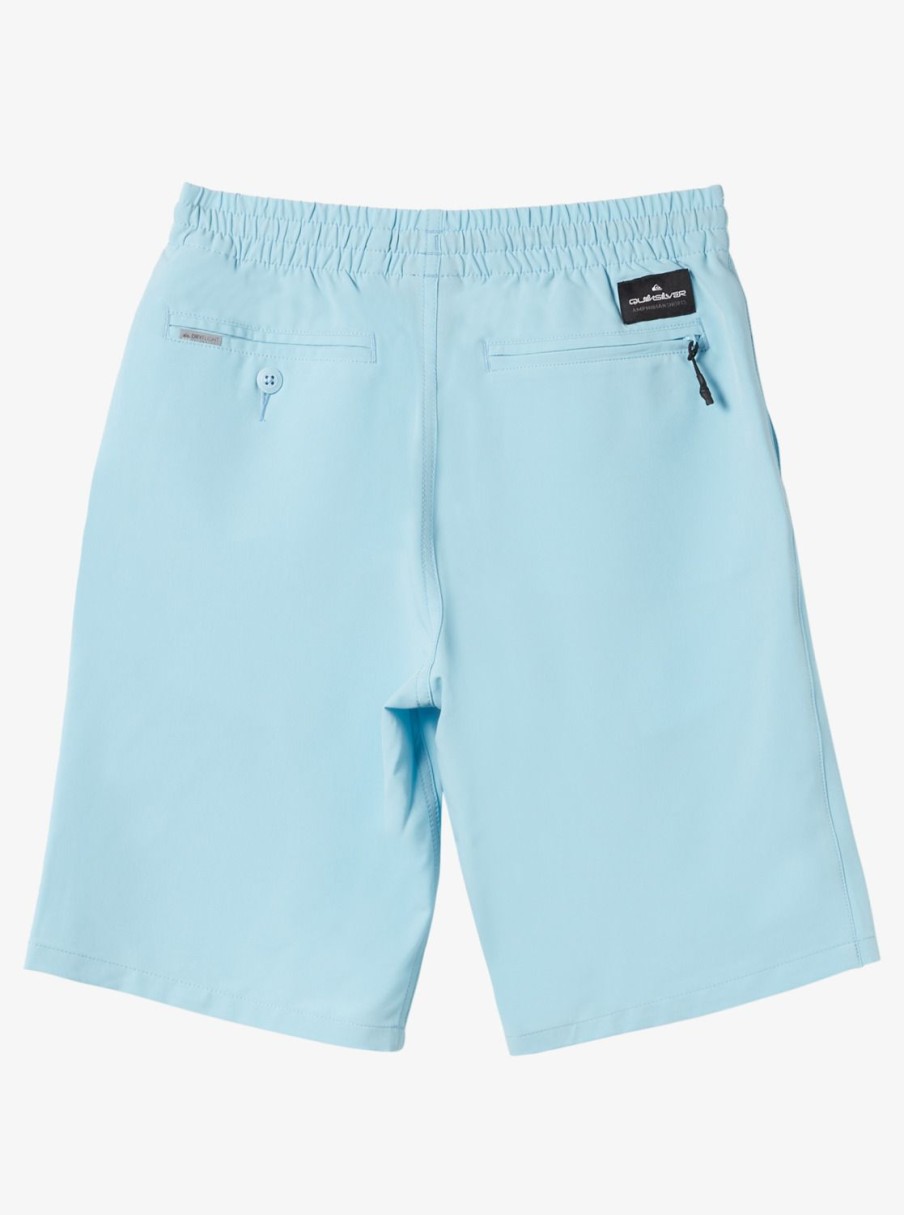 Boys Quiksilver Shorts | Boy'S 8-16 Ocean Elastic 18" Amphibian Boardshorts Sky Blue