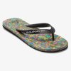 Mens Quiksilver Sandals | Molokai Recycled Flip-Flops Black/Blue/Black