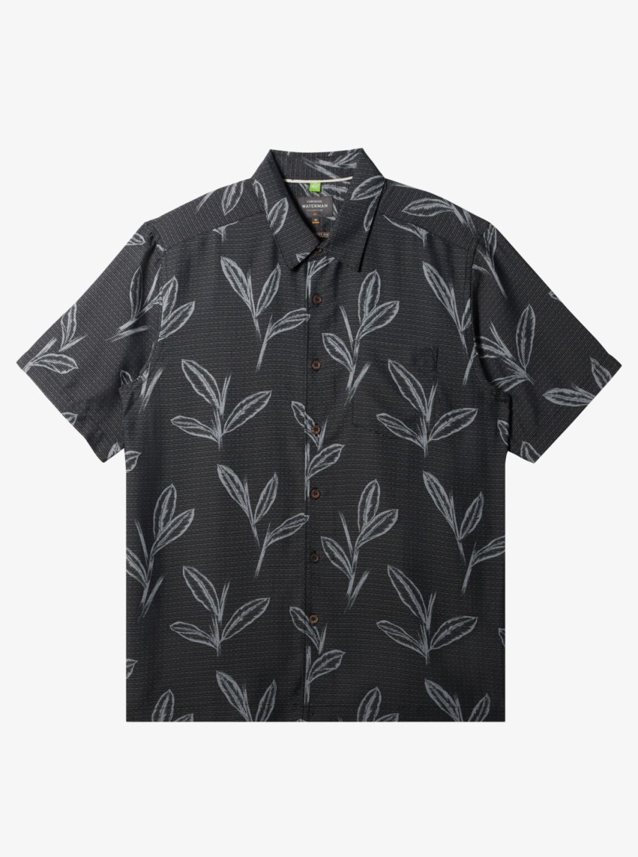 Waterman Quiksilver | Waterman Ginger Stalks Short Sleeve Shirt Black Ginger Stalks