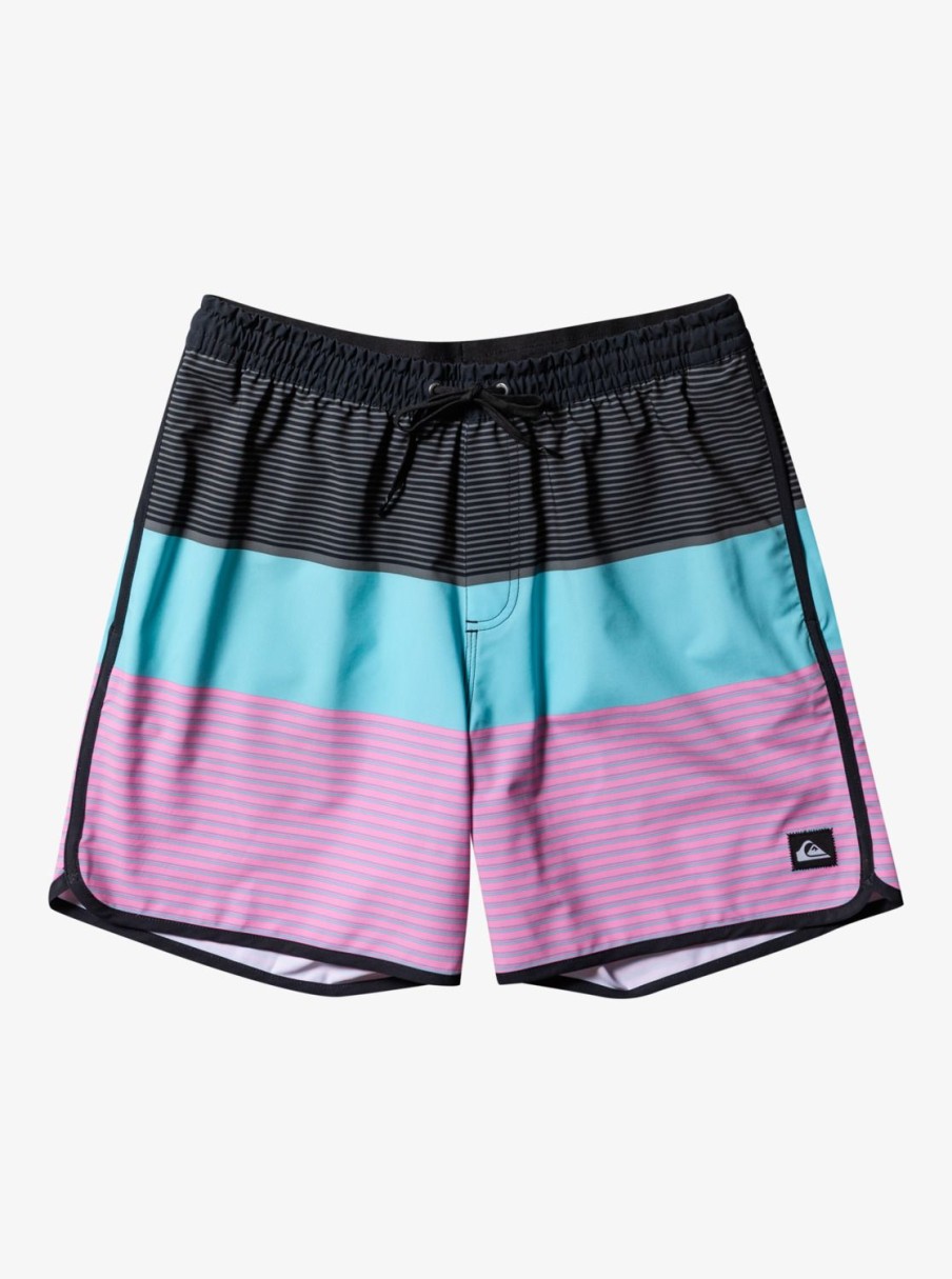 Mens Quiksilver Elastic Waist | Surfsilk Tijuana 17" Volleys Black