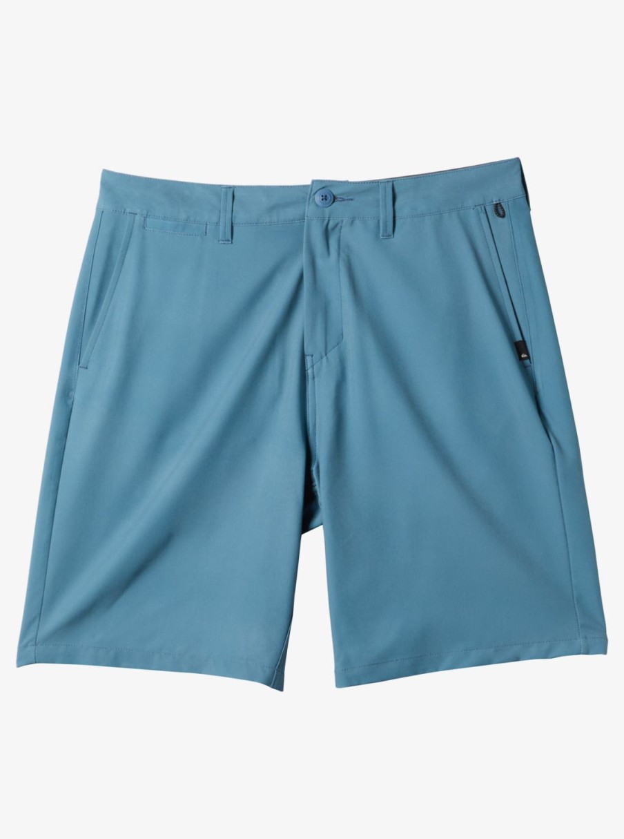 Mens Quiksilver Boardshorts | Ocean Union Amphibian 20" Hybrid Shorts Aegean Blue