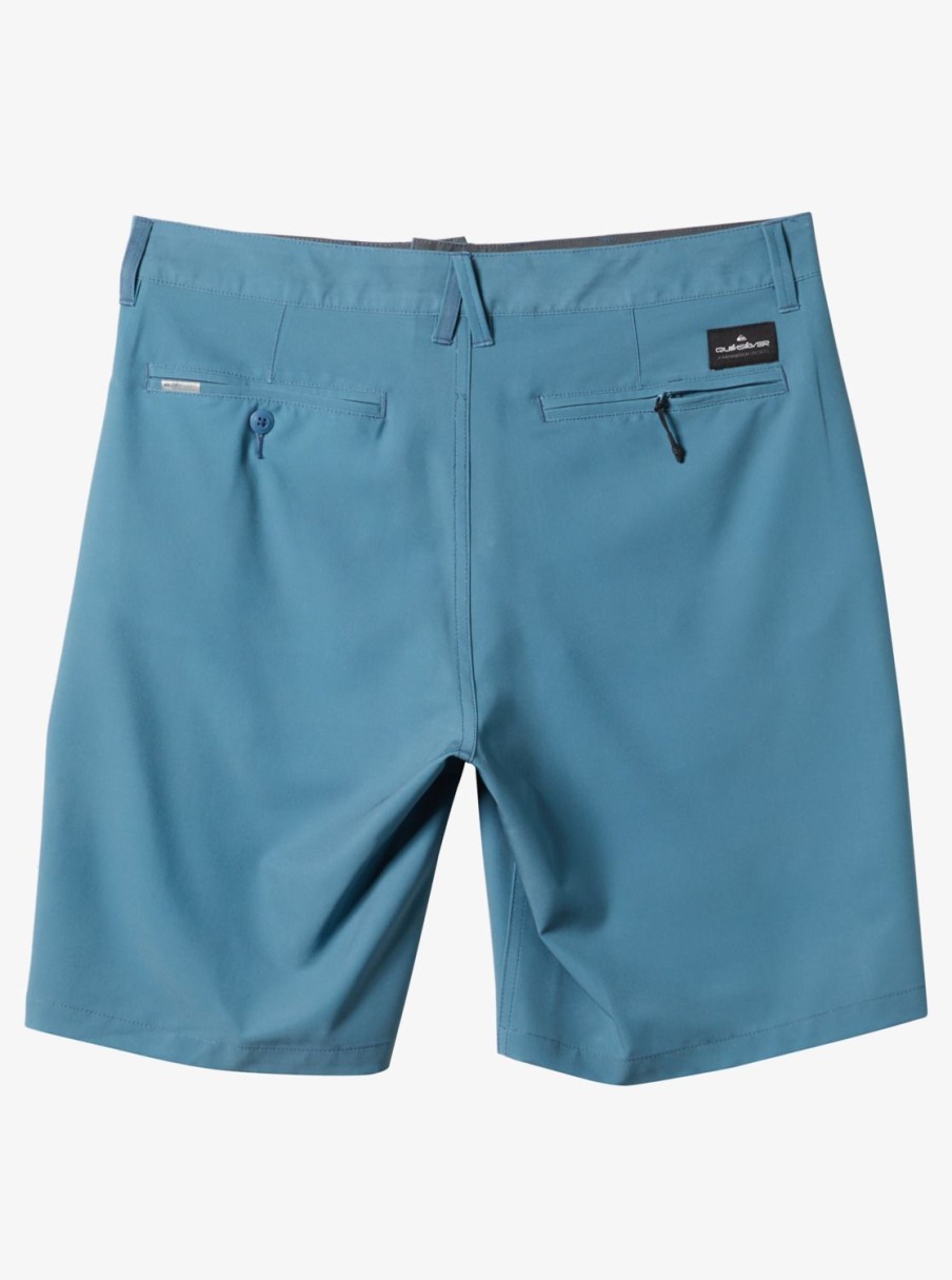 Mens Quiksilver Boardshorts | Ocean Union Amphibian 20" Hybrid Shorts Aegean Blue