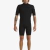 Mens Quiksilver Wetsuits | 2/2Mm Everyday Sessions Short Sleeve Back Zip Springsuit Black