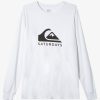 Mens Quiksilver Tees | Quiksilver X Saturdays Nyc Graphic Long Sleeve T-Shirt White