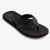 Mens Quiksilver Sandals | Carver Nubuck Sandals Solid Black