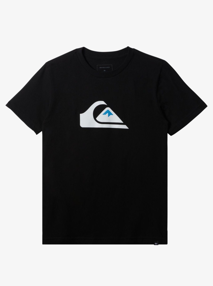 Boys Quiksilver Tees | Boy'S 8-16 Comp Logo T-Shirt Black