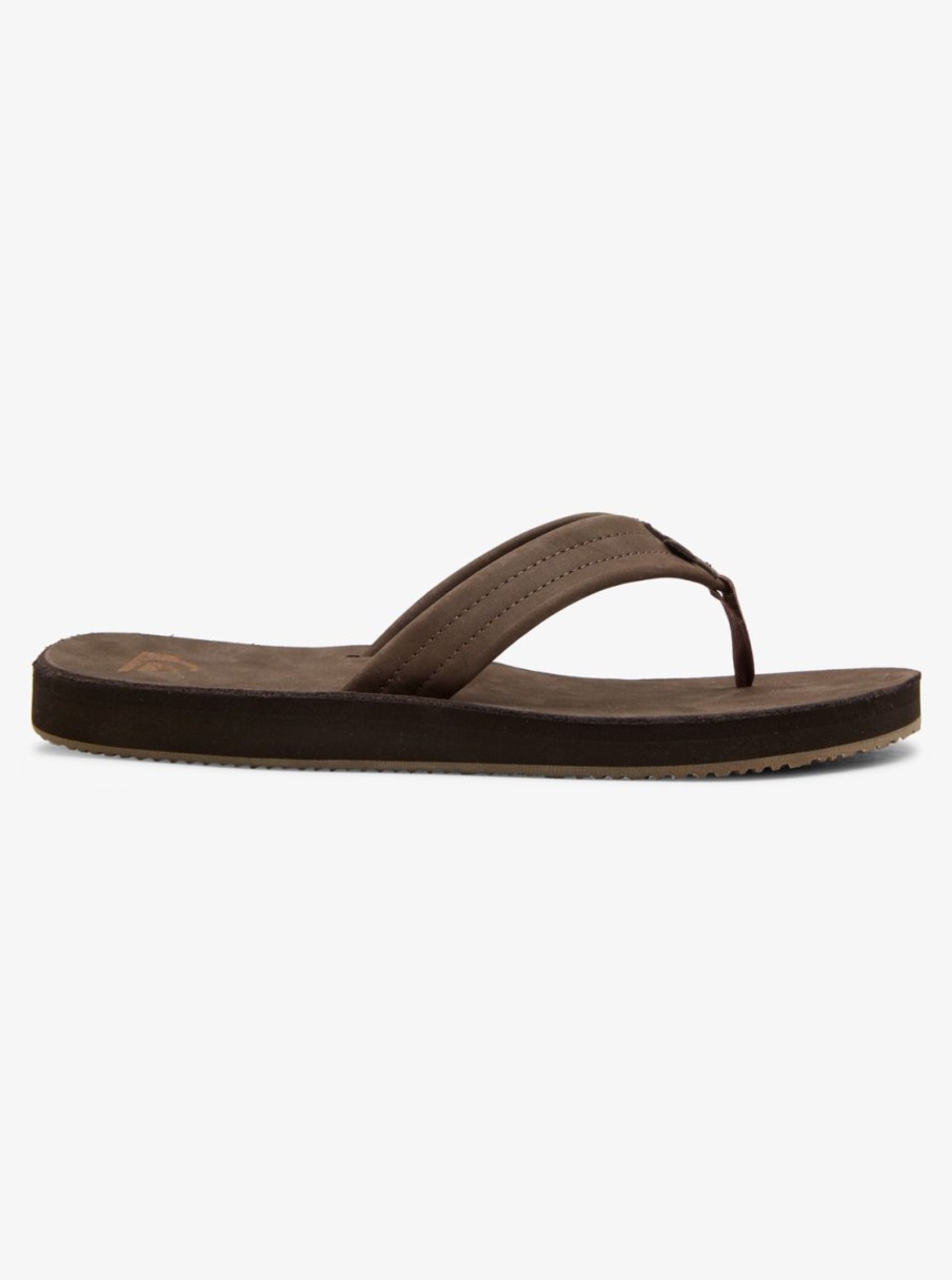 Mens Quiksilver Sandals | Erreka Leather Sandals Brown/Brown/Brown