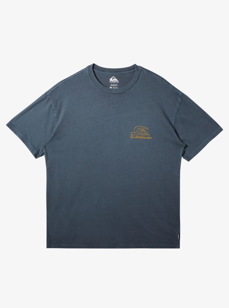 Mens Quiksilver Tees | Natural Vibe T-Shirt Dark Slate