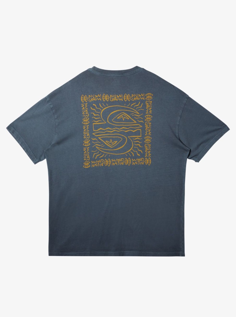 Mens Quiksilver Tees | Natural Vibe T-Shirt Dark Slate