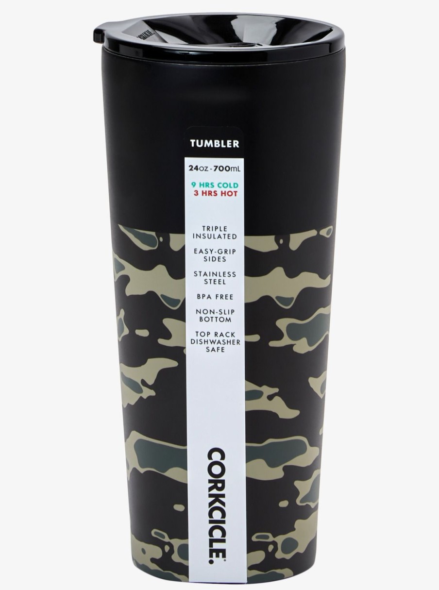 Mens Quiksilver Water Bottles | Quiksilver X Corkcicle Classic Tumbler Camo Print Crucial Battle