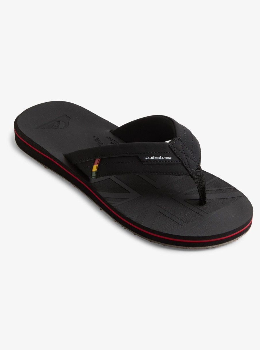 Mens Quiksilver Sandals | Island Oasis Squish Sandals Black 1