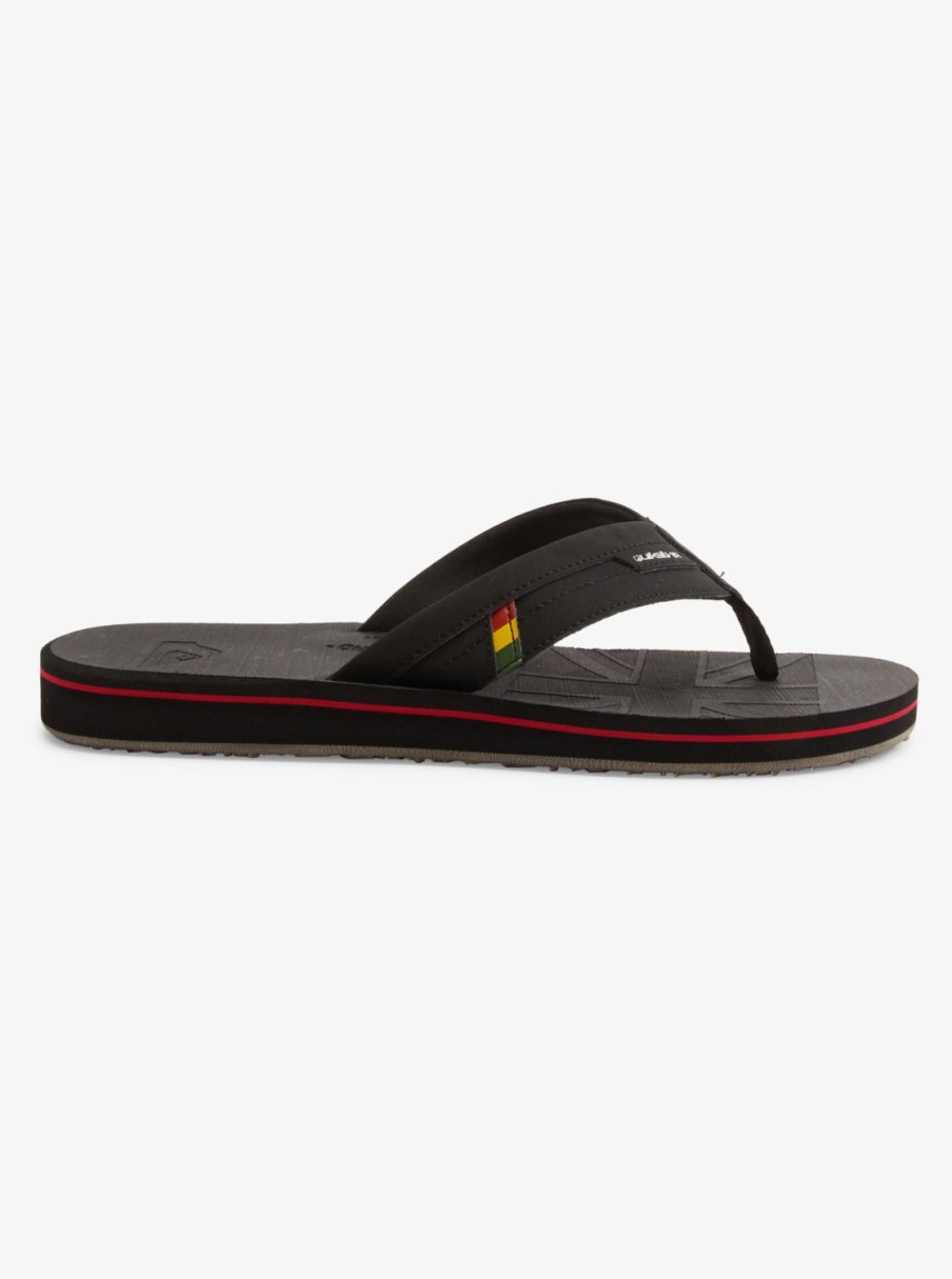 Mens Quiksilver Sandals | Island Oasis Squish Sandals Black 1