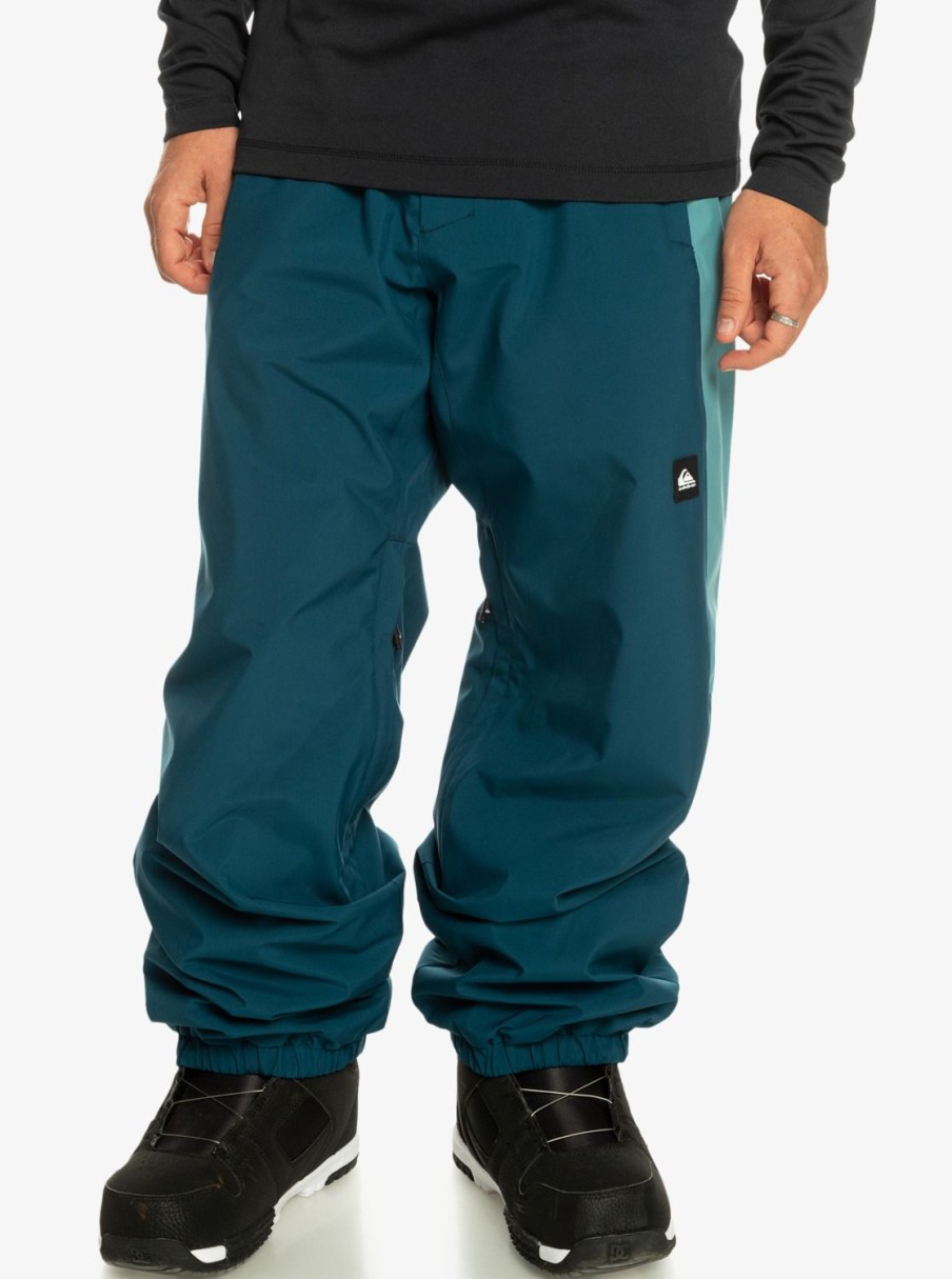 Mens Quiksilver Snow Pants | Snow Down Technical Snow Pants Majolica Blue