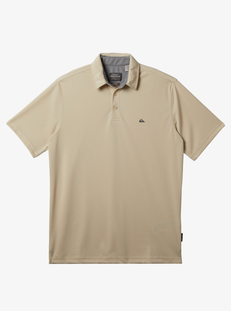 Waterman Quiksilver | Waterman Water Short Sleeve Polo Shirt Brown Rice