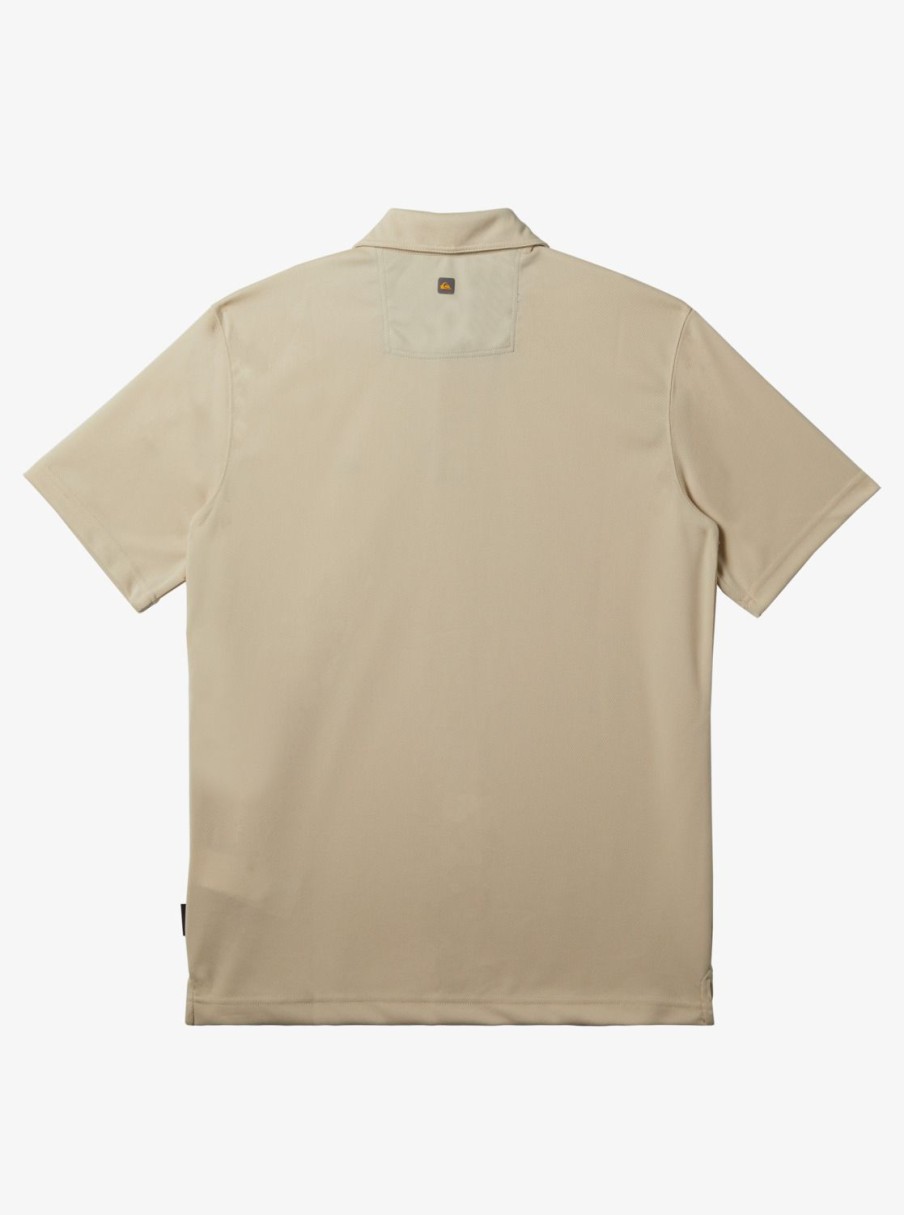 Waterman Quiksilver | Waterman Water Short Sleeve Polo Shirt Brown Rice