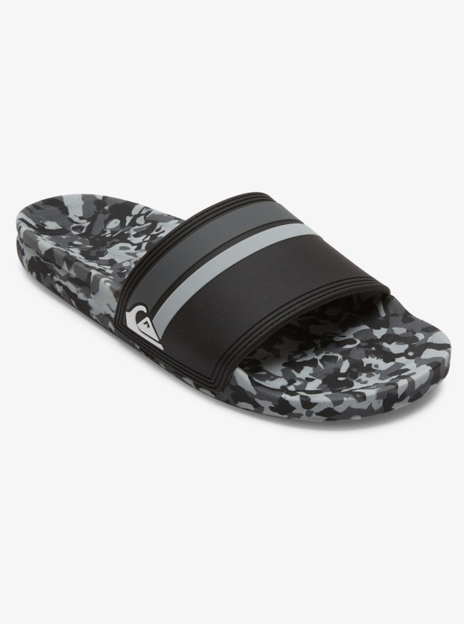 Mens Quiksilver Sandals | Rivi Slides Black 3