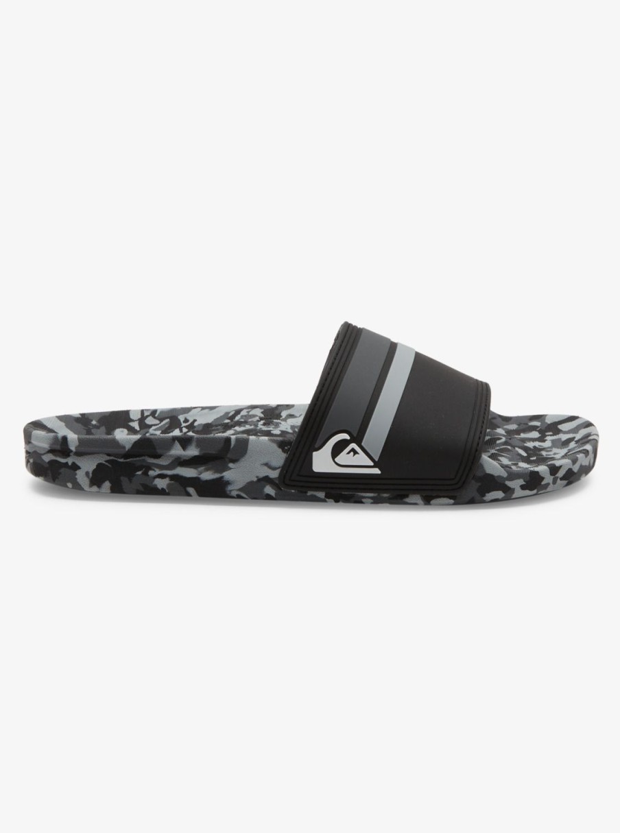 Mens Quiksilver Sandals | Rivi Slides Black 3