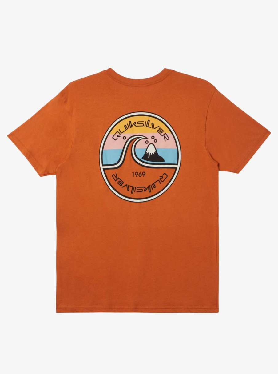 Mens Quiksilver Tees | In The Groove T-Shirt Mango