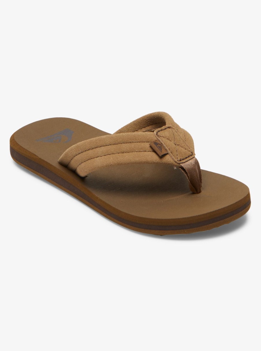 Boys Quiksilver Sandals | Boy'S 8-16 Carver Suede Core Sandals Tan 1