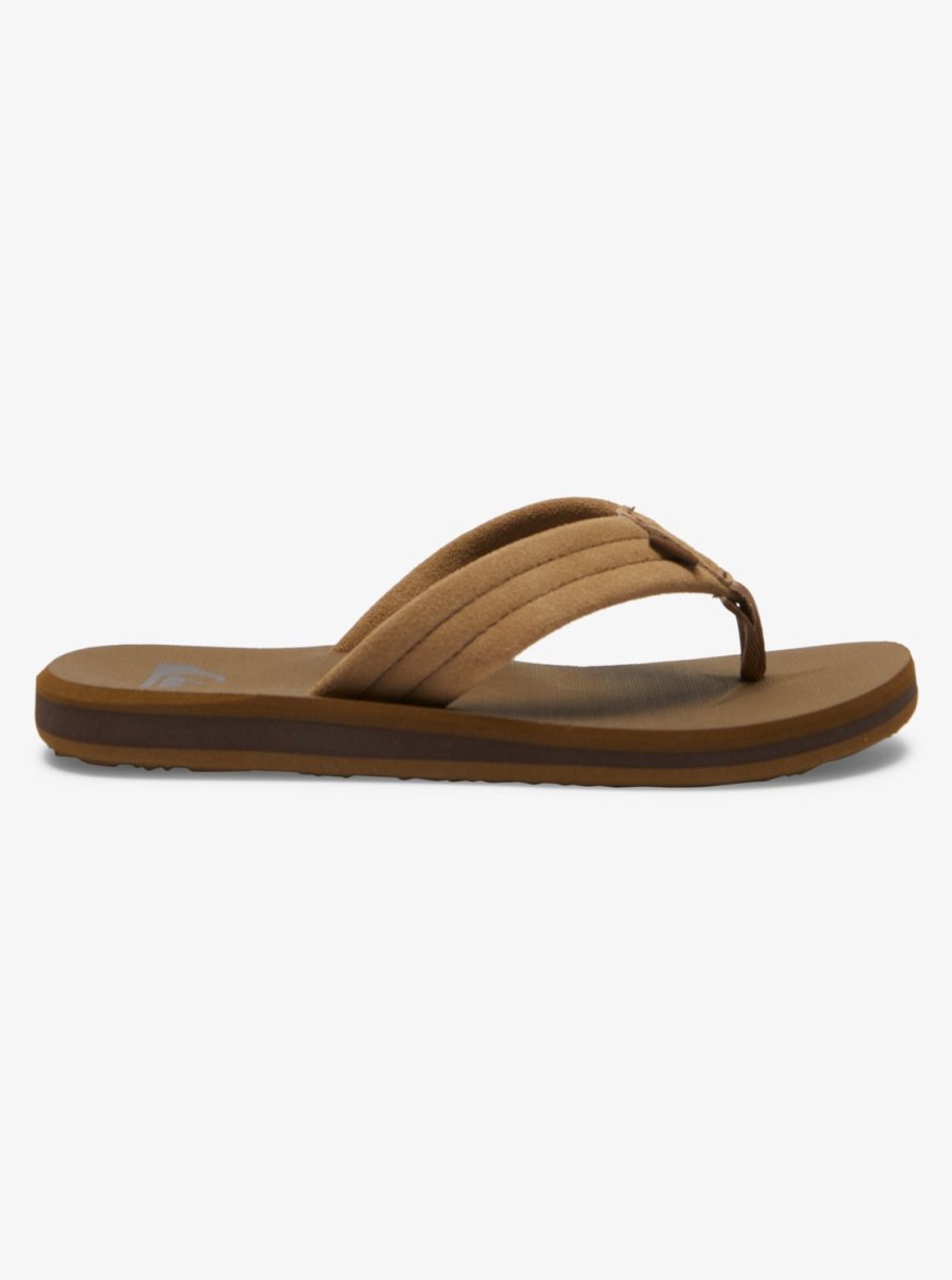 Boys Quiksilver Sandals | Boy'S 8-16 Carver Suede Core Sandals Tan 1