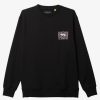 Mens Quiksilver Shirts & Polos | No Control Crew Fleece Crew Neck Sweatshirt Black