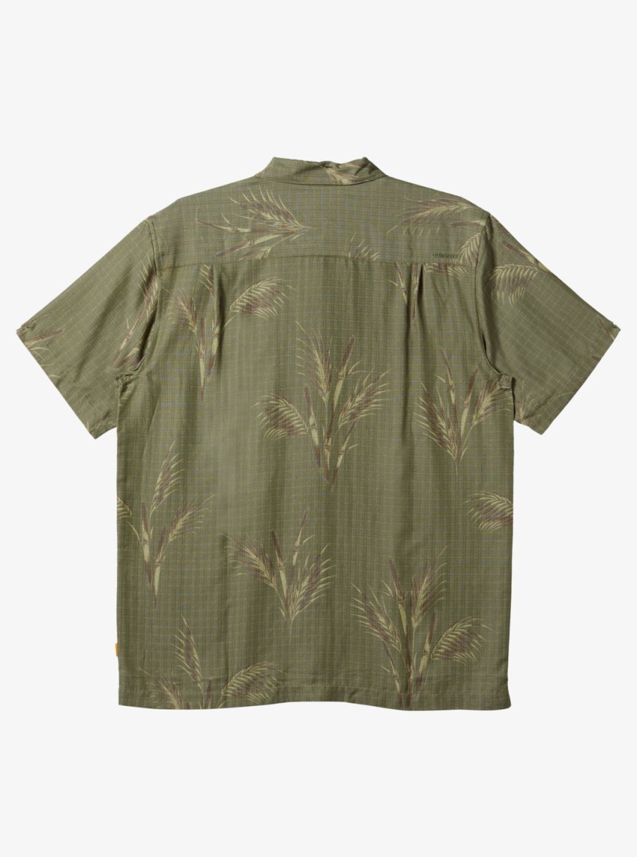 Mens Quiksilver Shirts & Polos | Waterman Skipped Out Woven Shirt Dusty Olive Skipped Out