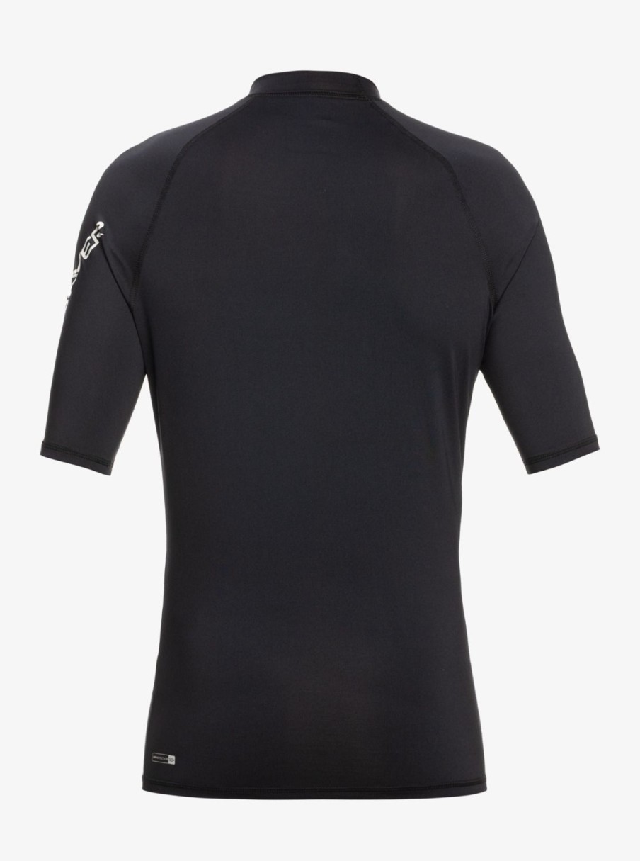 Mens Quiksilver Rashguards | All Time Short Sleeve Upf 50 Rashguard Black