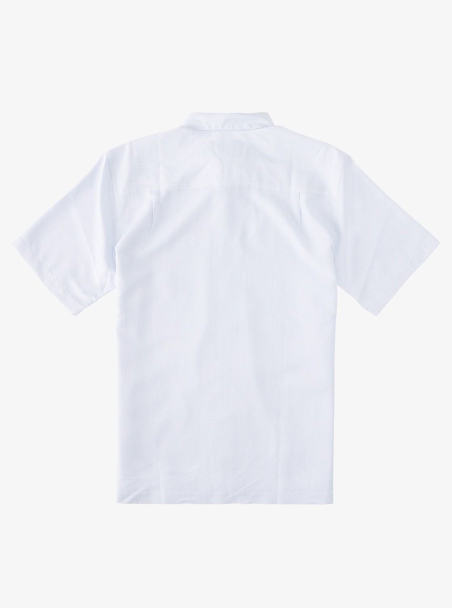 Waterman Quiksilver | Waterman Kings Cliff Short Sleeve Shirt White Kings Cliff