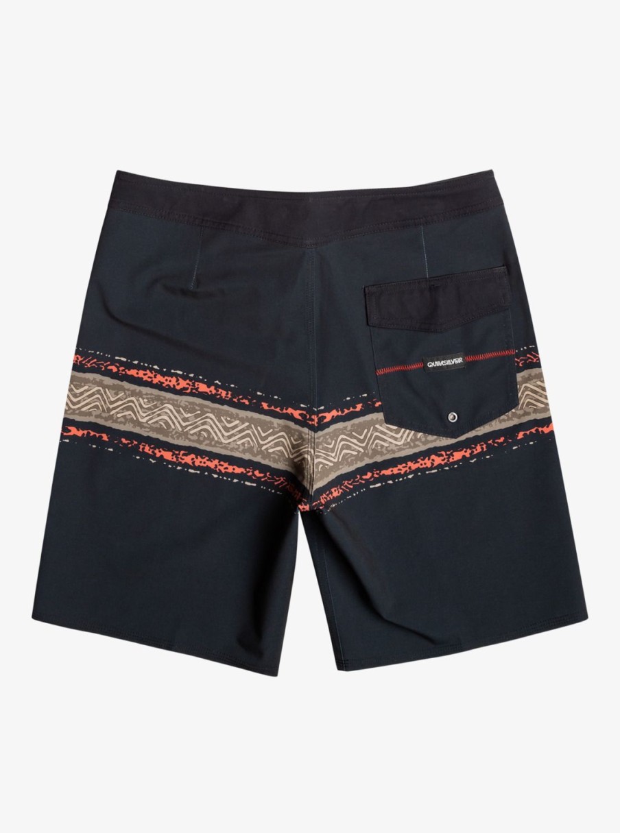 Mens Quiksilver Boardshorts | Surfsilk Mesa Stripe 19" Boardshorts Black