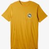 Mens Quiksilver Tees | Omni Circle T-Shirt Mustard