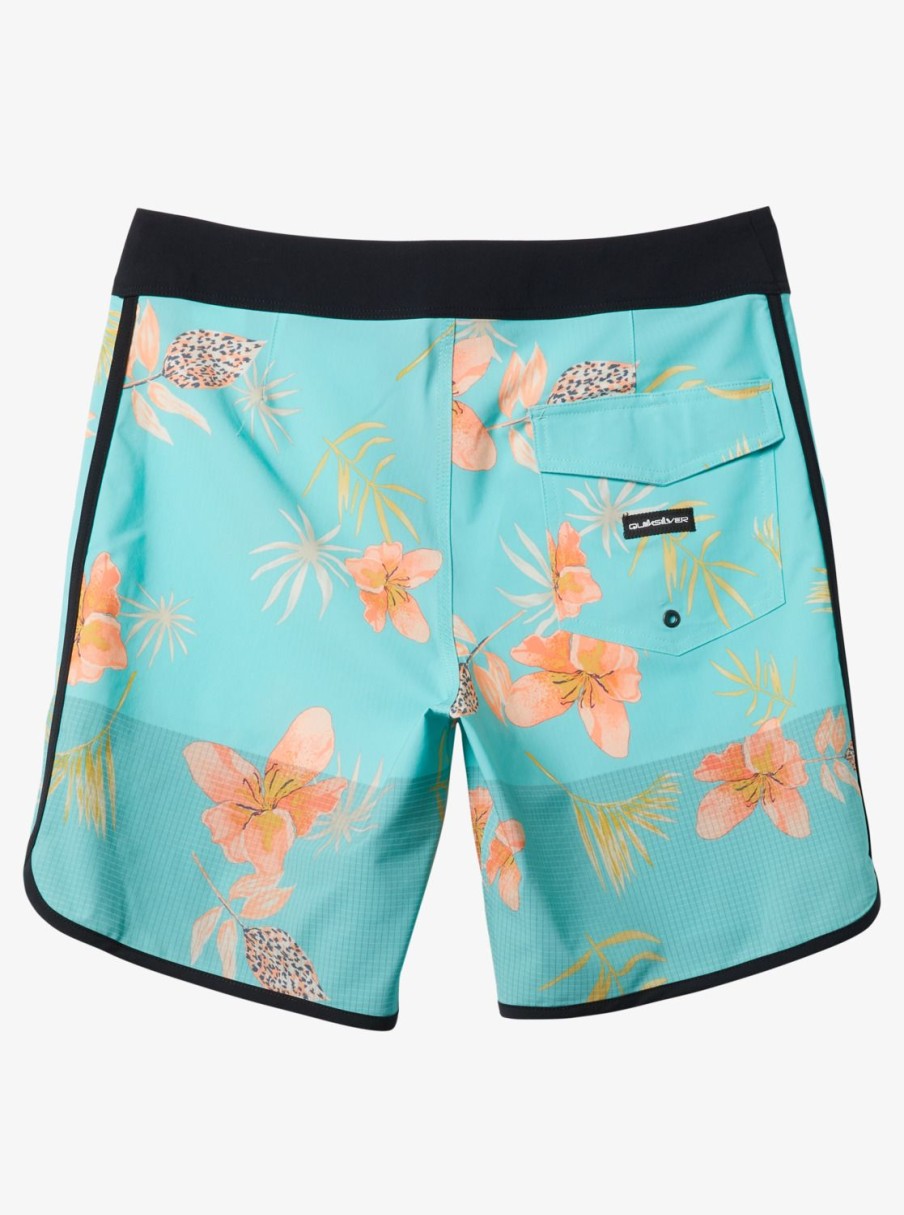 Mens Quiksilver Boardshorts | Highline Scallop 19" Boardshorts Blue Radiance