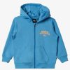 Boys Quiksilver Sweatshirts & Hoodies | Boy'S 8-16 Going Big Zip Pullover Sweatshirt Azure Blue