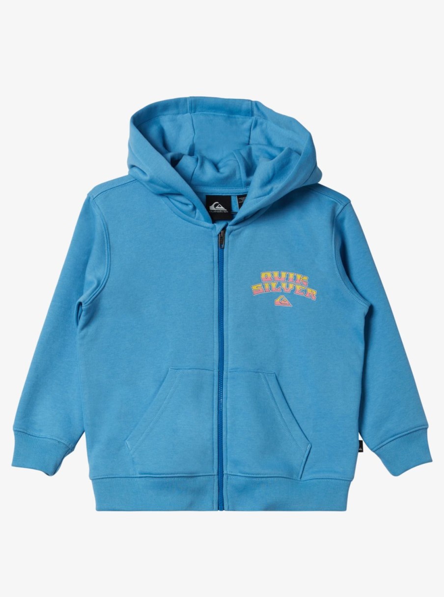 Boys Quiksilver Sweatshirts & Hoodies | Boy'S 8-16 Going Big Zip Pullover Sweatshirt Azure Blue