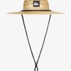 Boys Quiksilver Hats | Boy'S 2-7 Pierside Straw Lifeguard Hat Natural