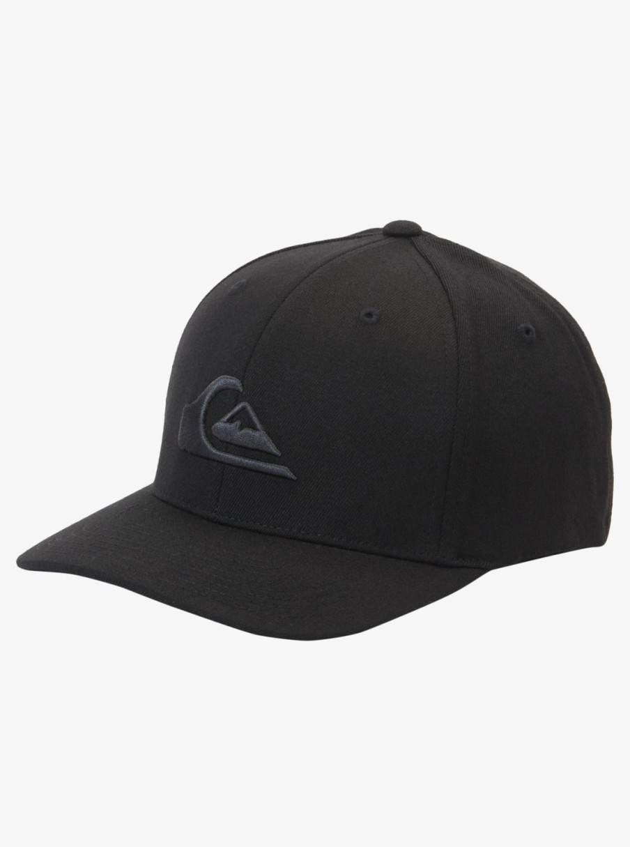 Mens Quiksilver Hats | Mountain And Wave Flexfit Hat Black/Black