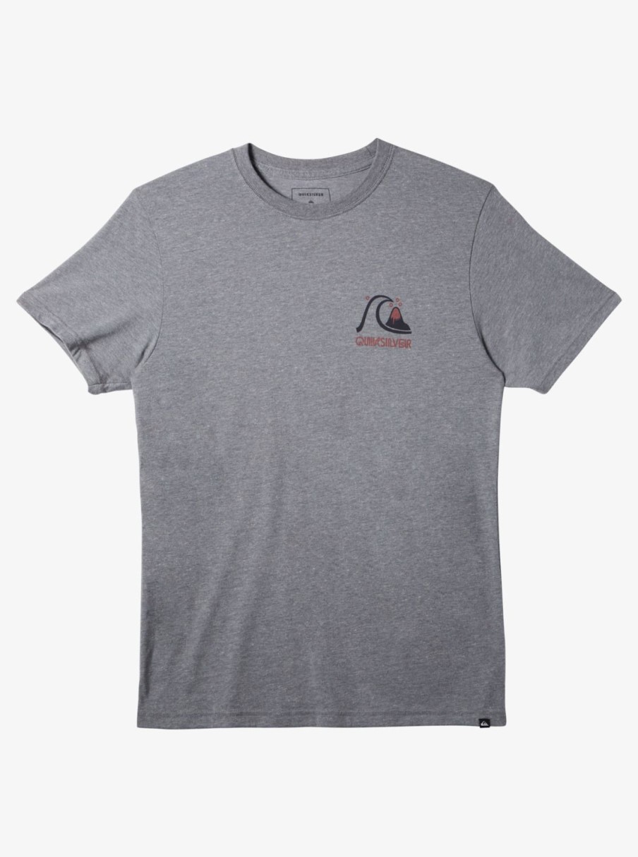 Mens Quiksilver Tees | Circle Back T-Shirt Medium Grey Heather