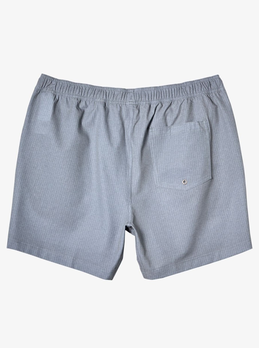 Mens Quiksilver Elastic Waist | Waterman After Surf Stretch 20" Amphibian Boardshorts Light Grey Heather