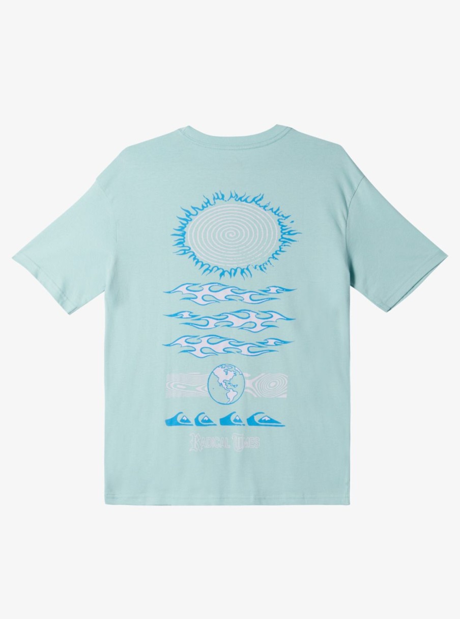 Boys Quiksilver Tees | Boy'S 8-16 Visions T-Shirt Pastel Turquoise