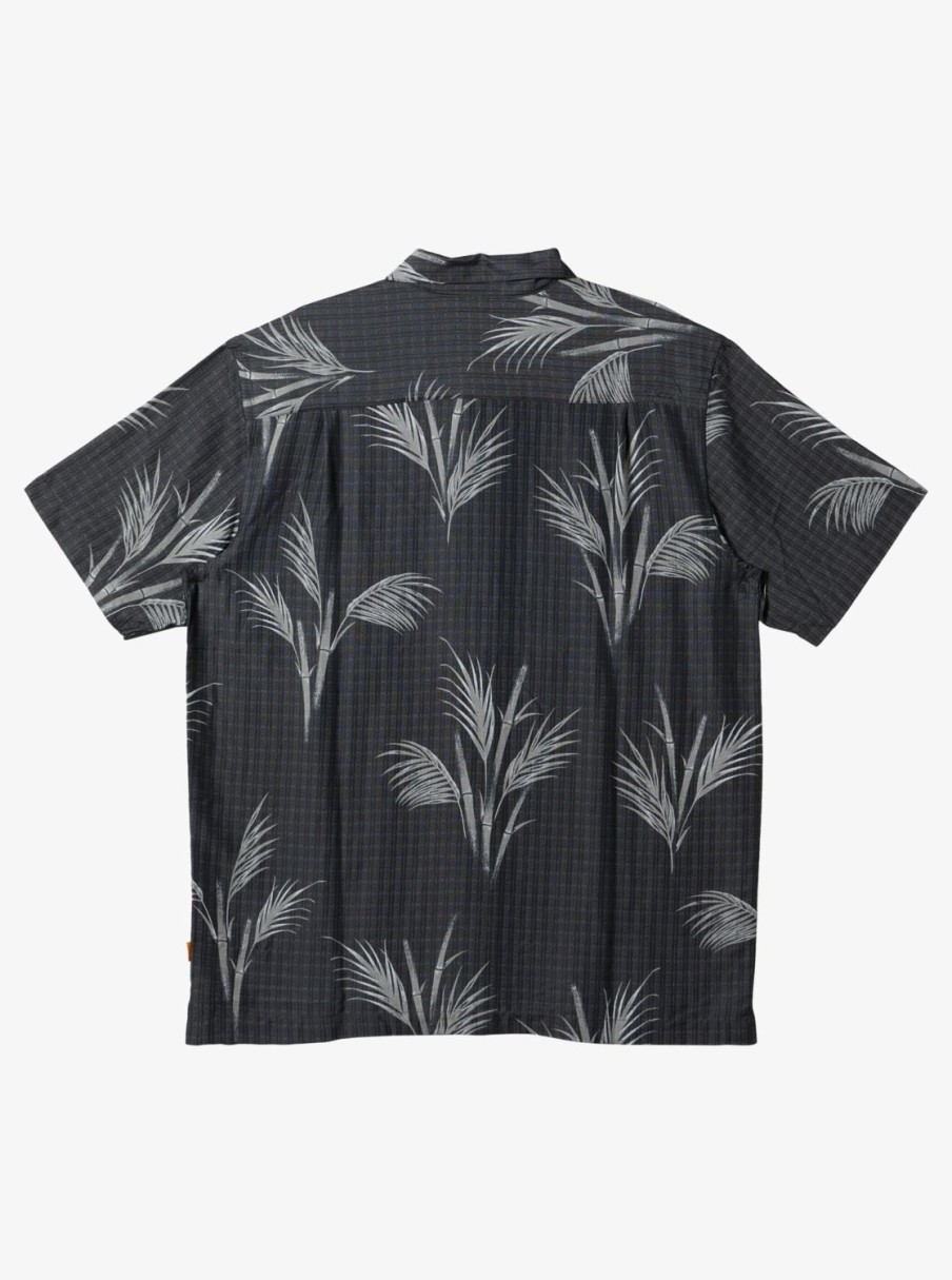 Mens Quiksilver Shirts & Polos | Waterman Skipped Out Woven Shirt Black Skipped Out