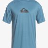 Mens Quiksilver Rashguards | Solid Streak Short Sleeve Upf 50 Surf Tee Provencial