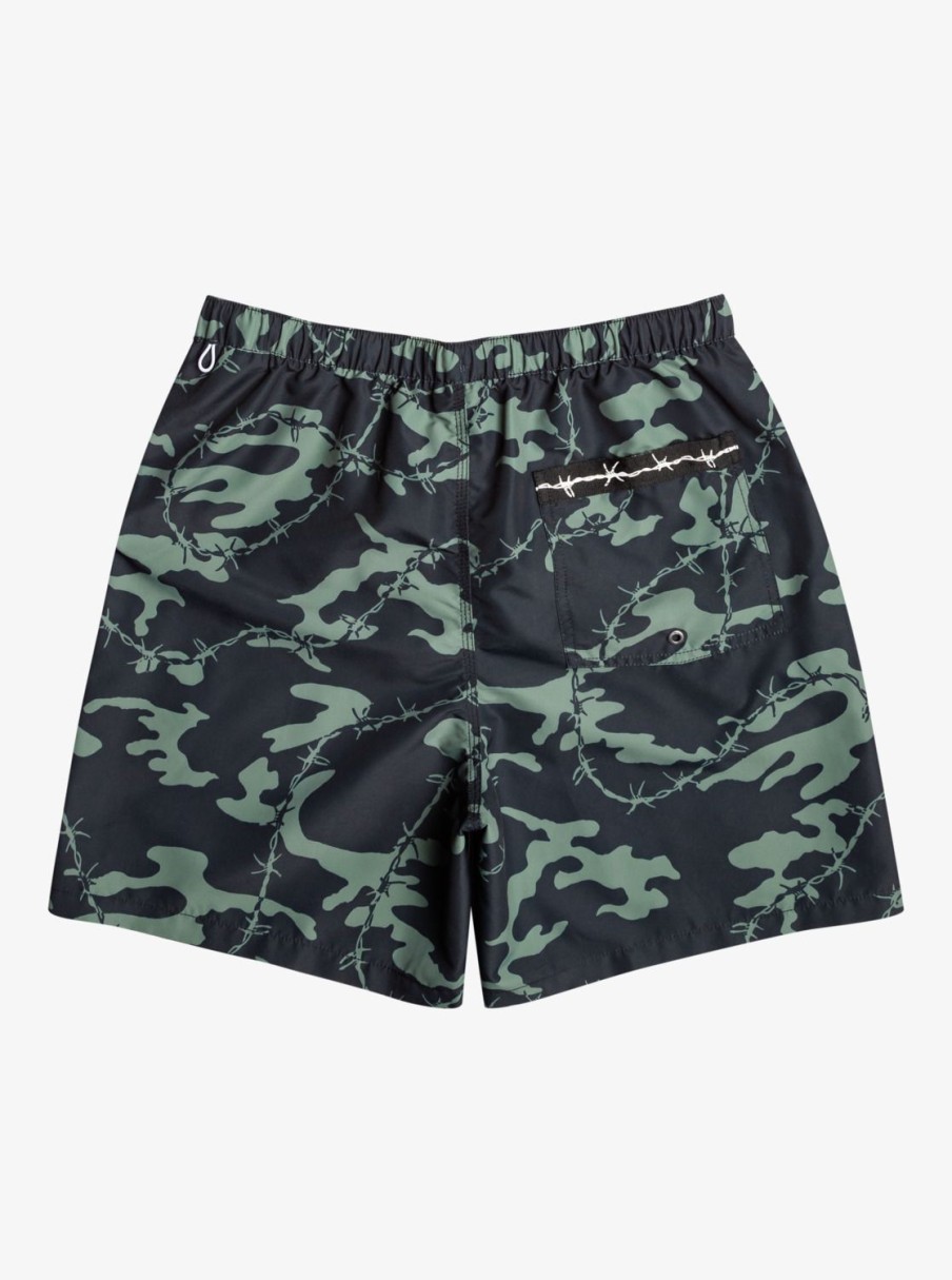 Mens Quiksilver Elastic Waist | Mikey Volley 18" Volleys Black