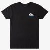 Mens Quiksilver Tees | Comp Logo T-Shirt Black