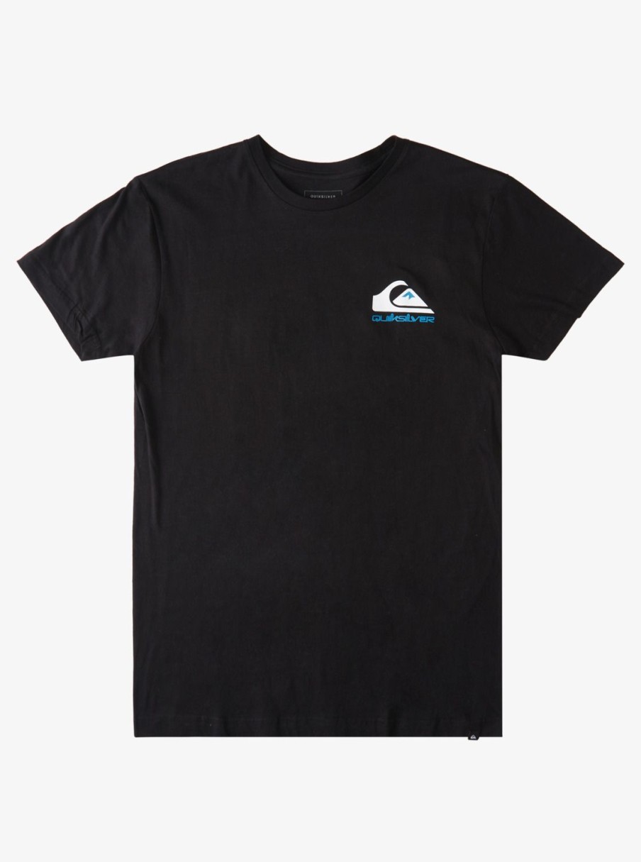 Mens Quiksilver Tees | Comp Logo T-Shirt Black