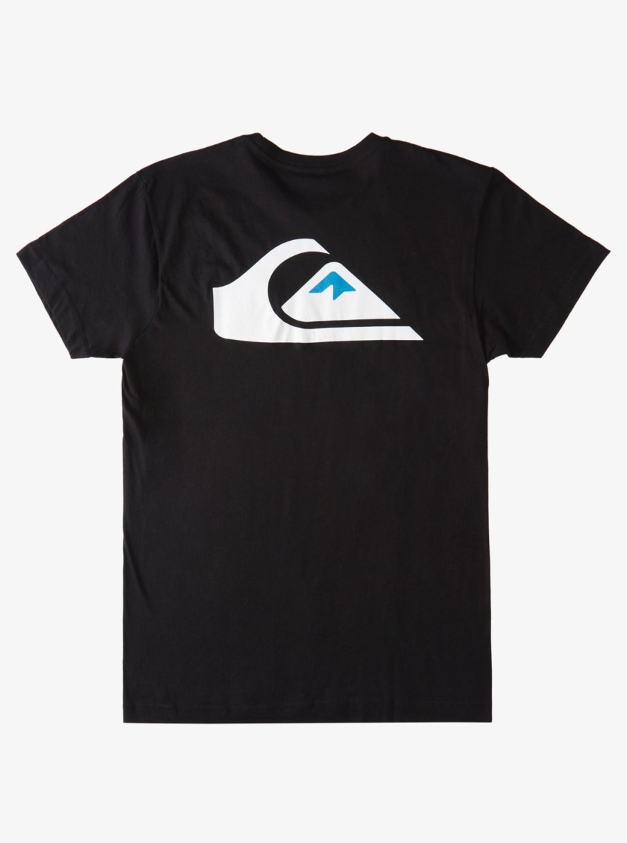 Mens Quiksilver Tees | Comp Logo T-Shirt Black