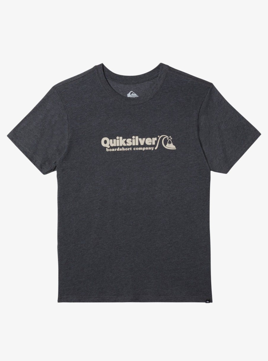 Mens Quiksilver Tees | Twinnies Mod T-Shirt Charcoal Heather