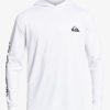 Mens Quiksilver Rashguards | Omni Session Upf 50 Long Sleeve Surf Tee White